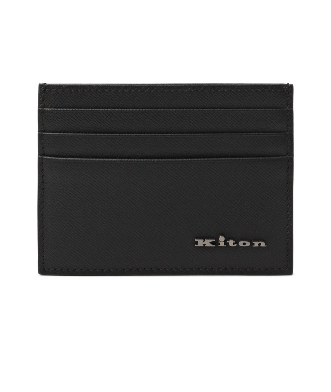 KITON Черная кожаная визитница, фото 1