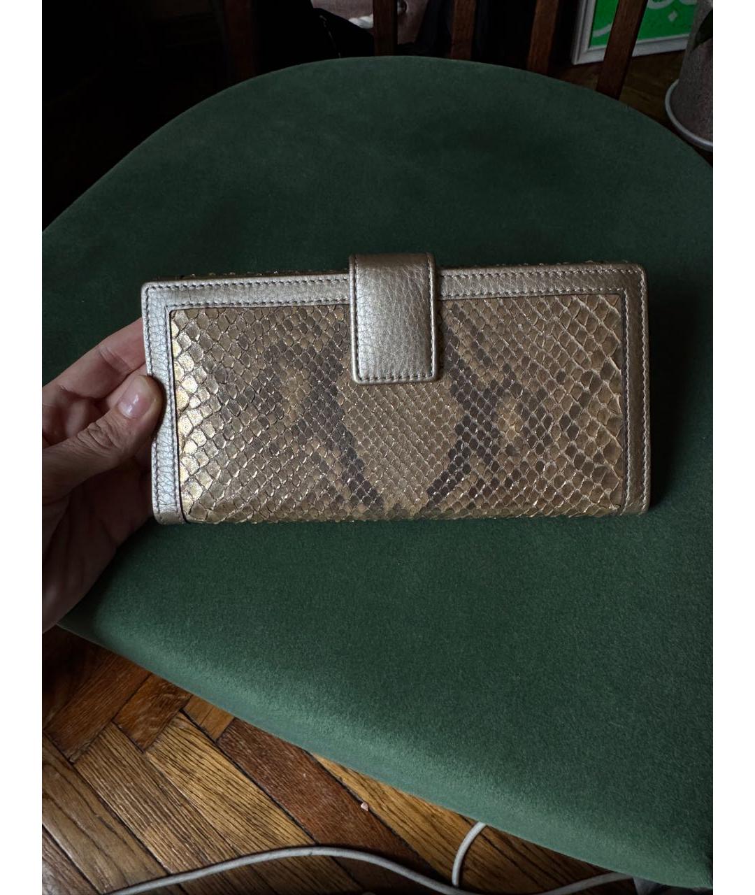 GUCCI Золотой кошелек из экзотической кожи, фото 3