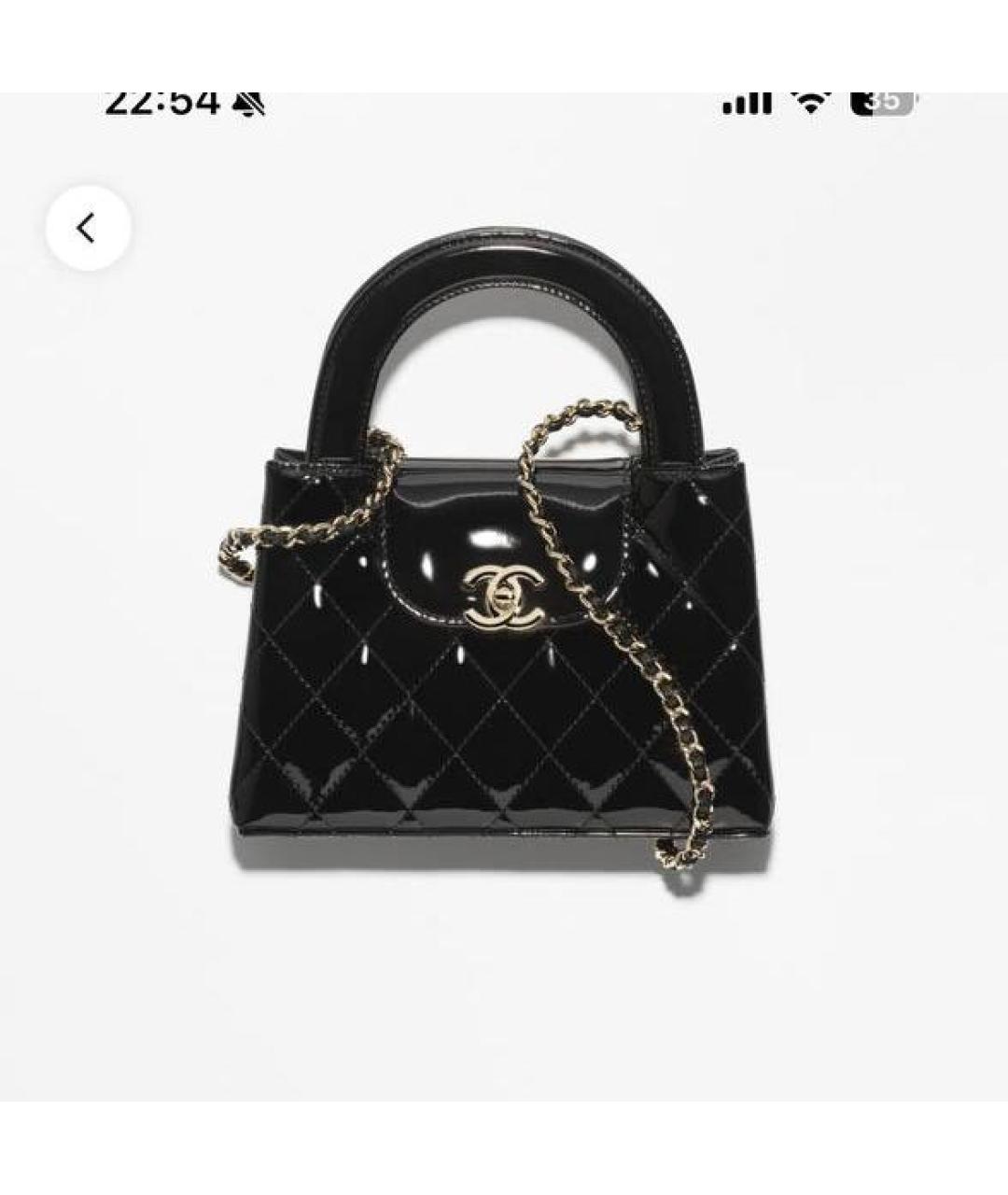 CHANEL Черная кожаная сумка через плечо, фото 4