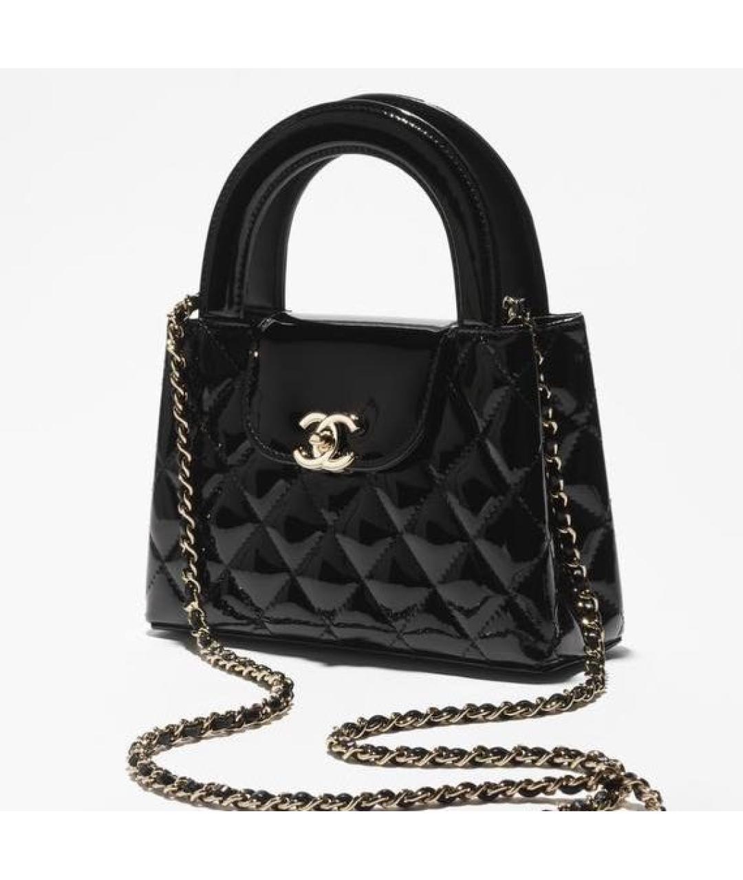 CHANEL Черная кожаная сумка через плечо, фото 2