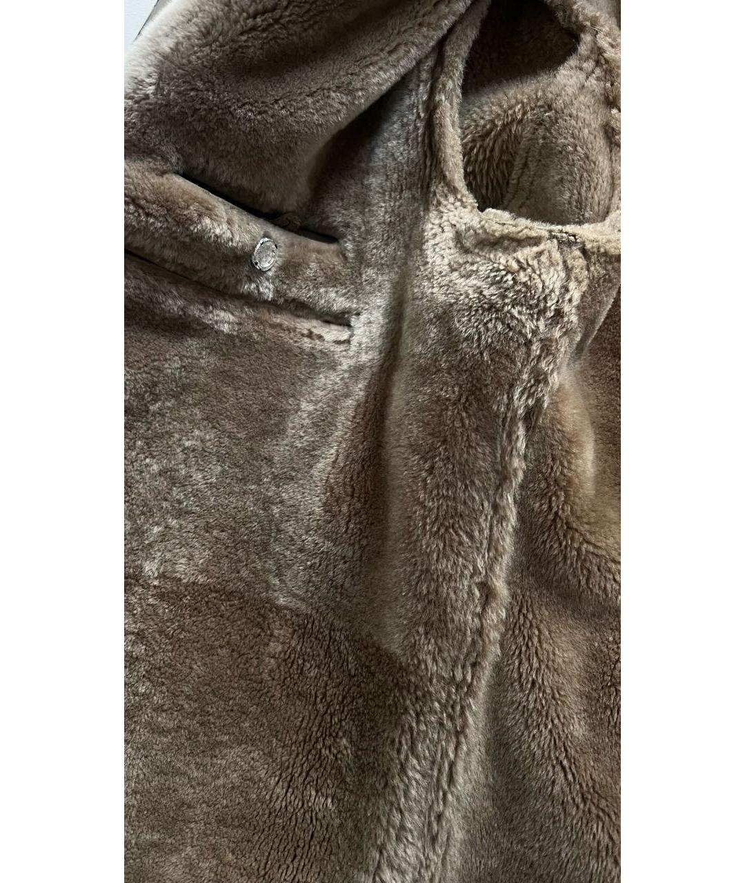 LORO PIANA Горчичная замшевая дубленка/шуба, фото 6