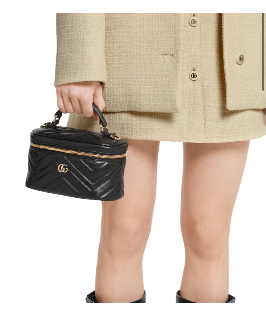 GUCCI Черная кожаная сумка через плечо, фото 3