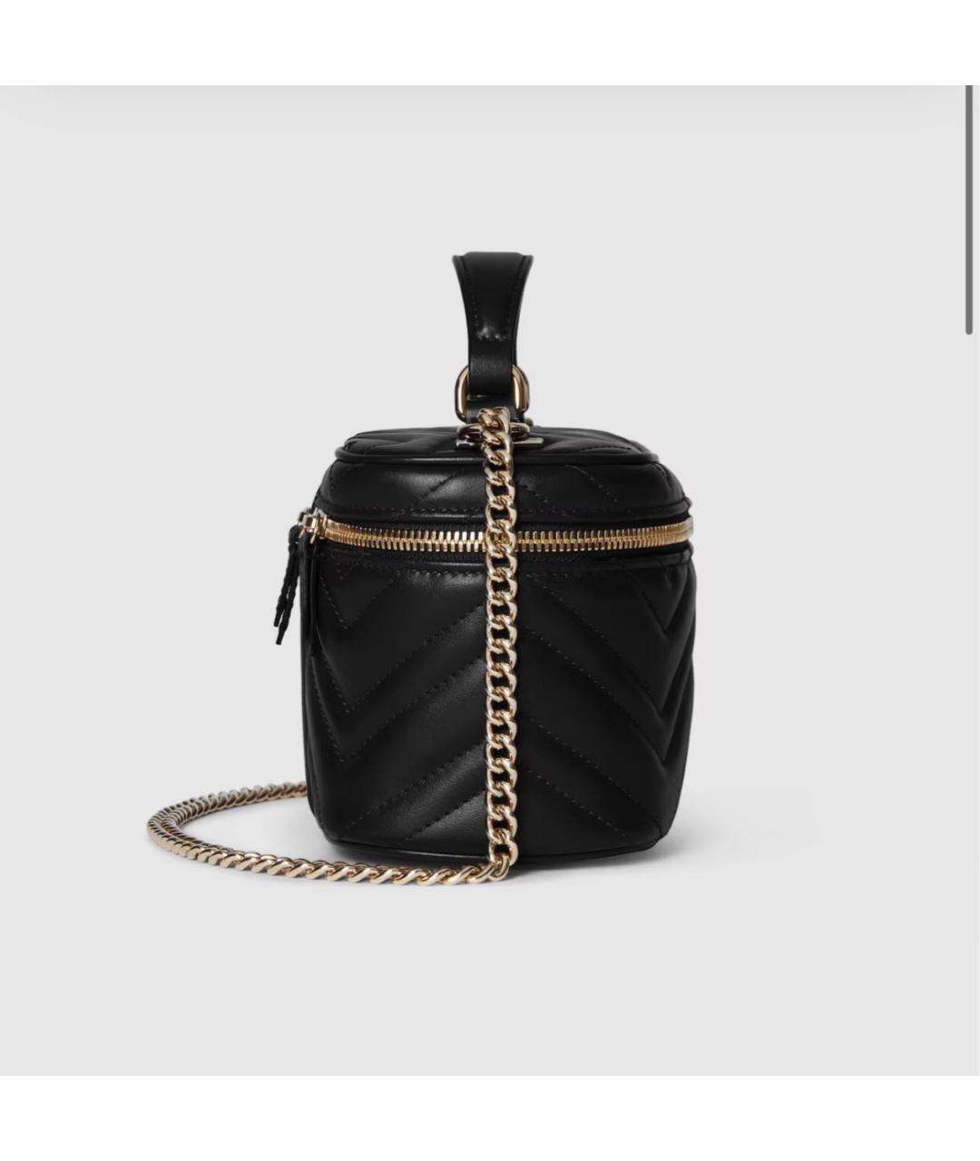 GUCCI Черная кожаная сумка через плечо, фото 4