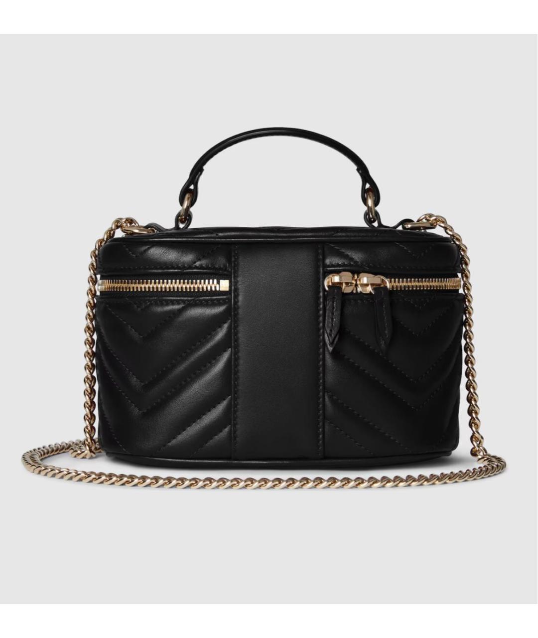 GUCCI Черная кожаная сумка через плечо, фото 5