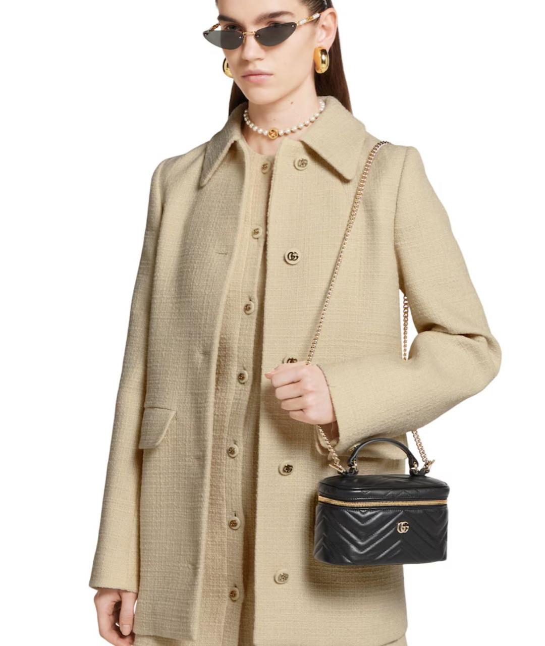 GUCCI Черная кожаная сумка через плечо, фото 2