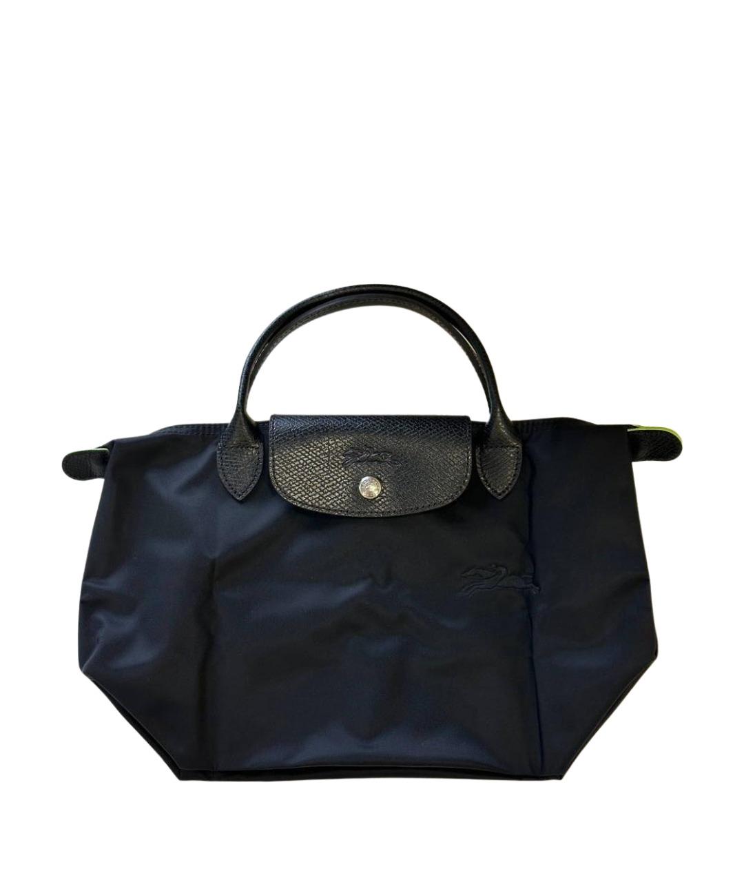 LONGCHAMP Черная тканевая сумка с короткими ручками, фото 1