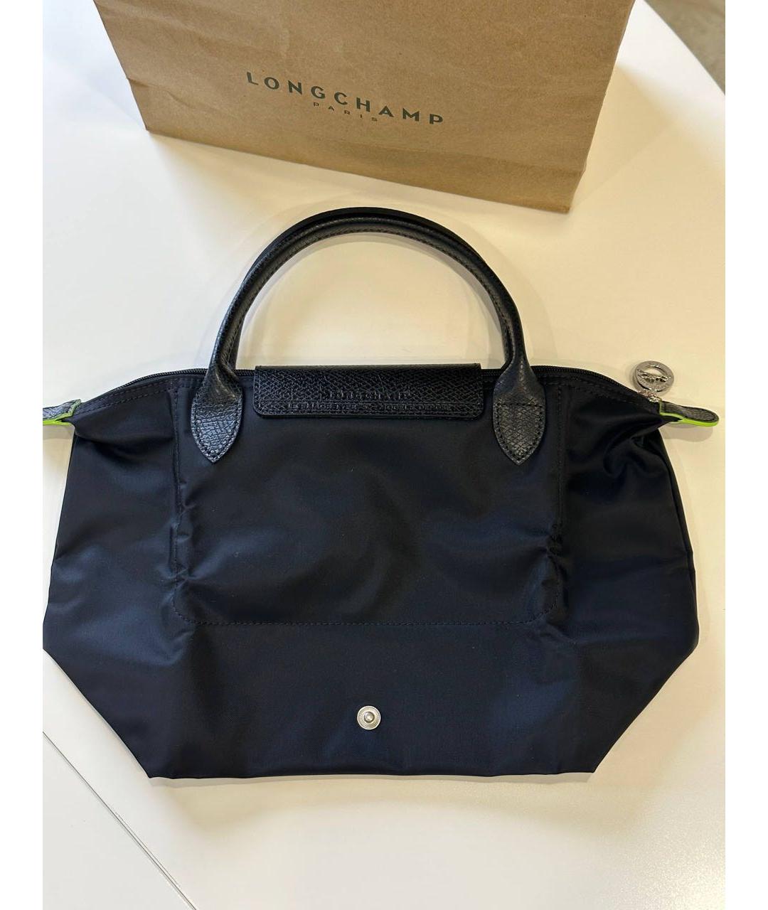 LONGCHAMP Черная тканевая сумка с короткими ручками, фото 3