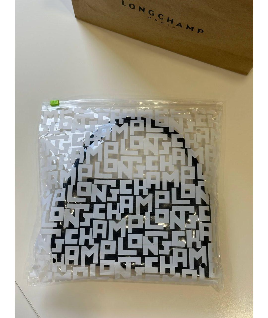 LONGCHAMP Черная тканевая сумка с короткими ручками, фото 6