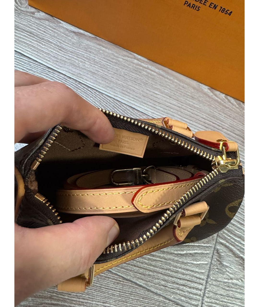 LOUIS VUITTON Коричневая сумка с короткими ручками, фото 4