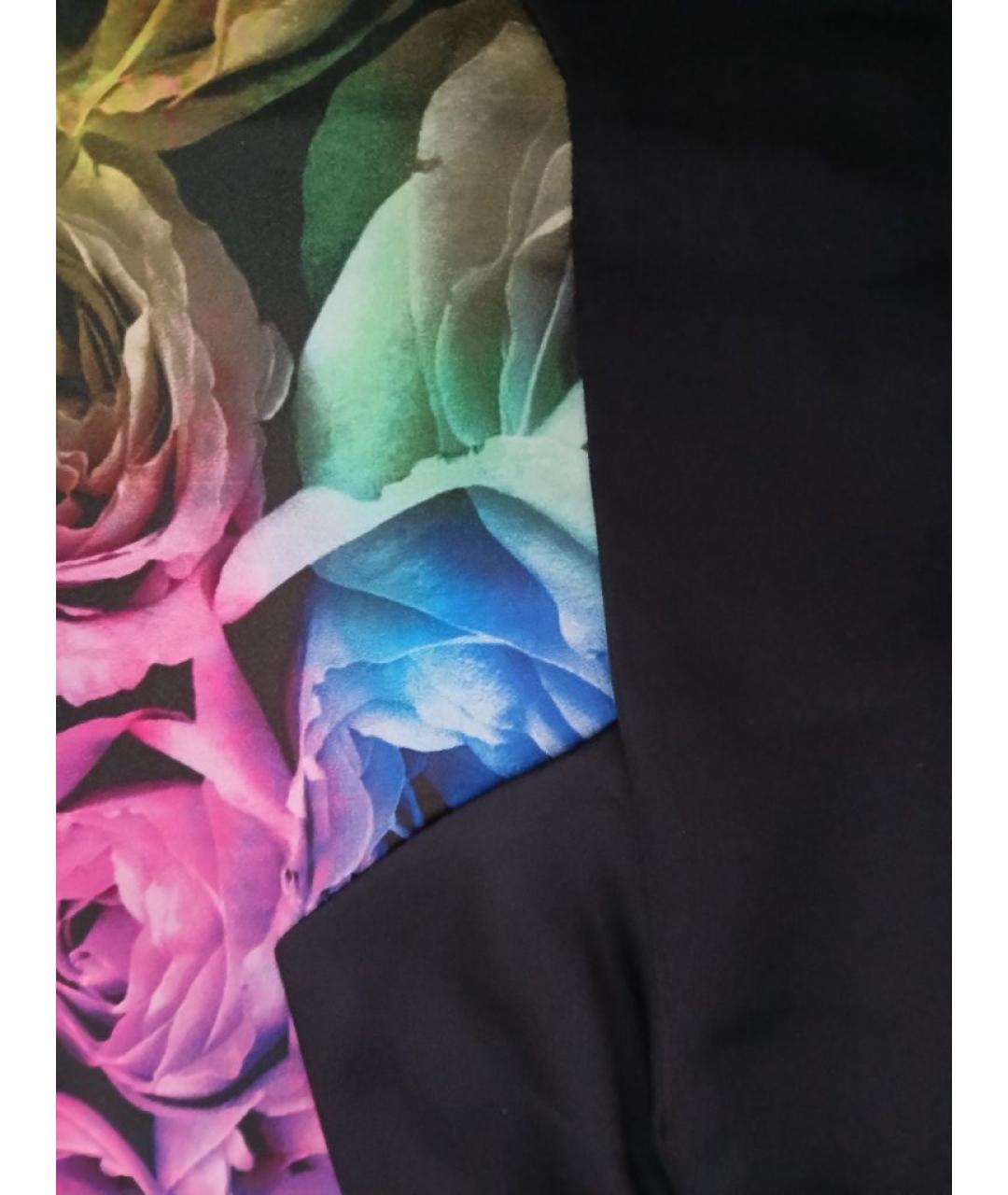 JUST CAVALLI Черное атласное коктейльное платье, фото 4