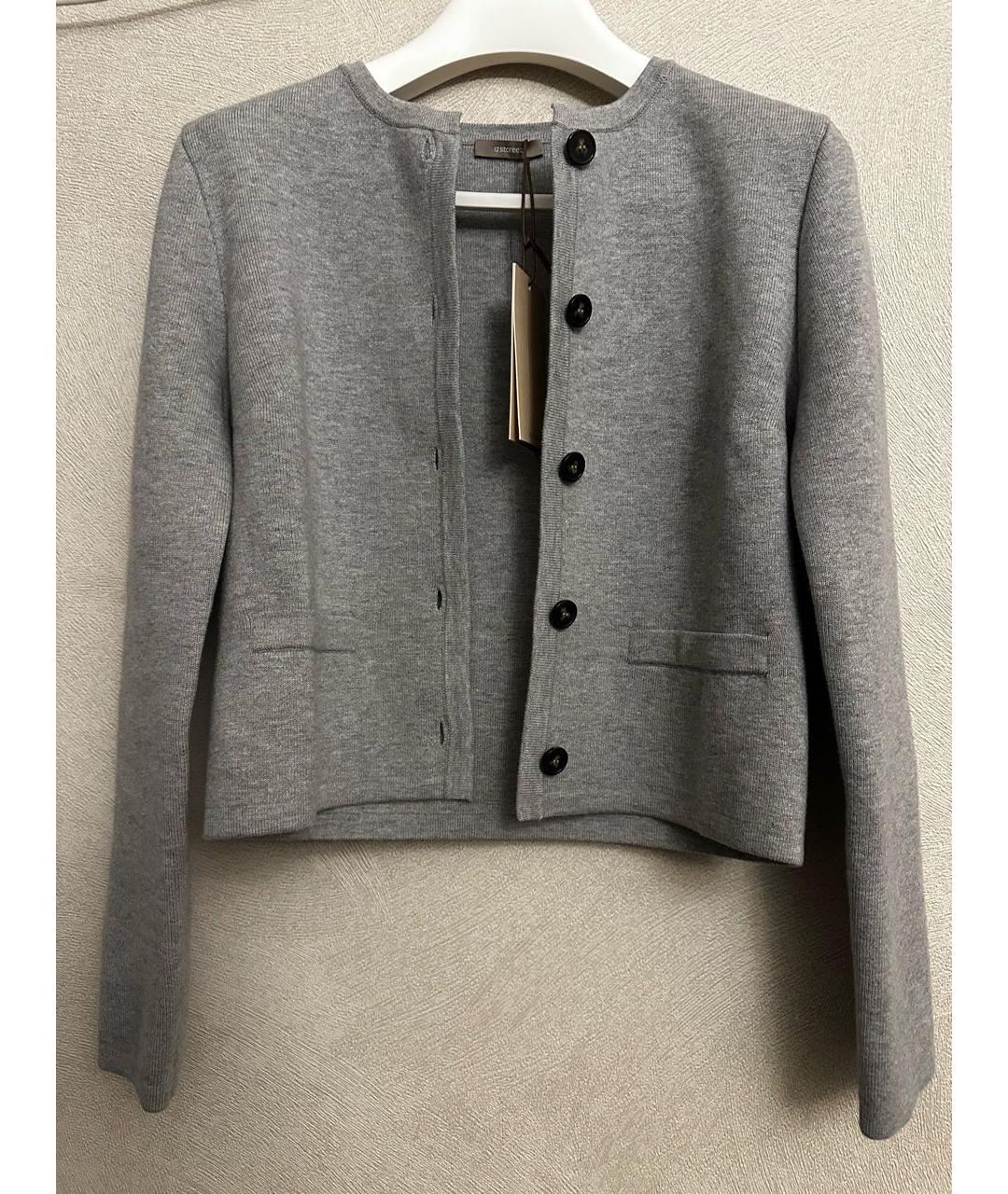 12 STOREEZ Серый шерстяной жакет/пиджак, фото 5