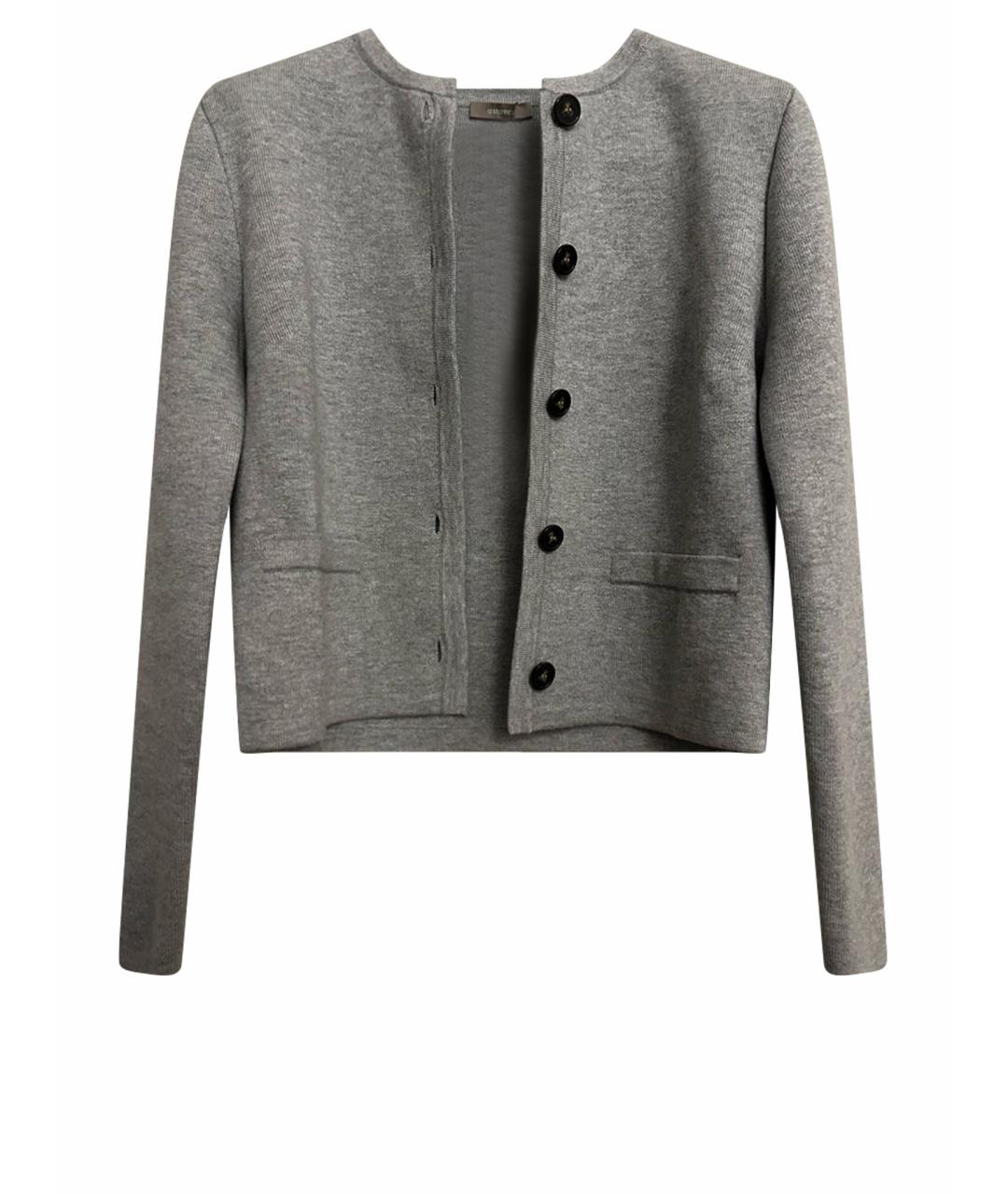 12 STOREEZ Серый шерстяной жакет/пиджак, фото 1