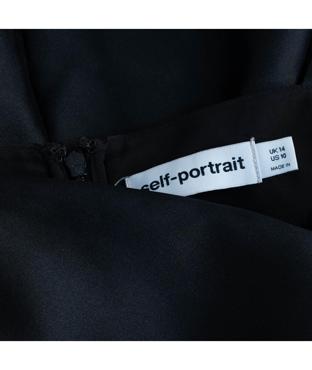 SELF-PORTRAIT Черное полиэстеровое коктейльное платье, фото 3