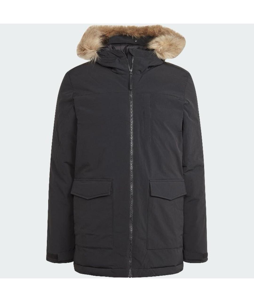 ADIDAS Черная полиамидовая парка, фото 7