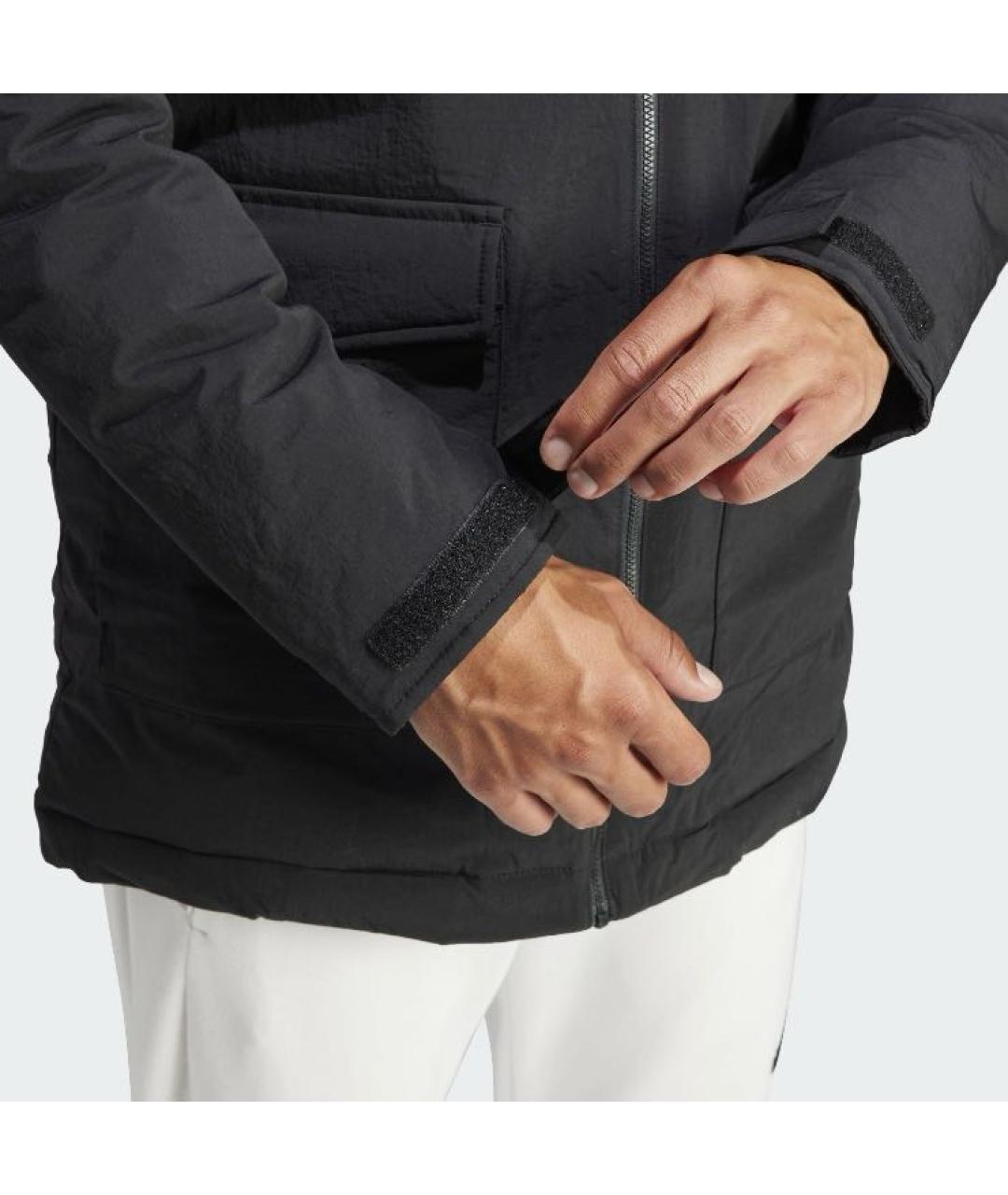 ADIDAS Черная полиамидовая парка, фото 6