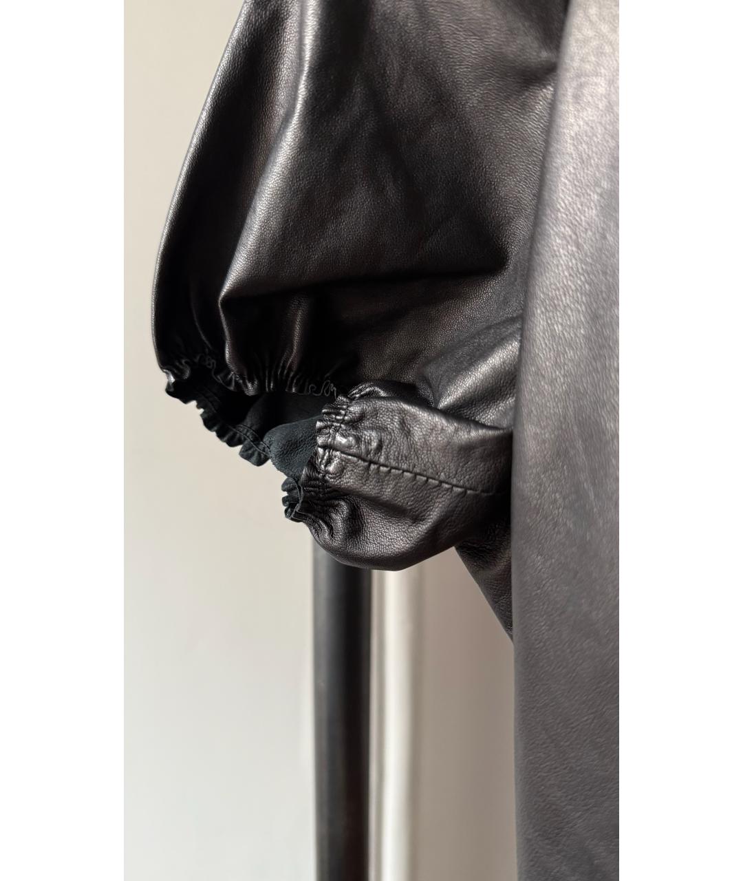 PRADA Черная кожаная блузы, фото 4