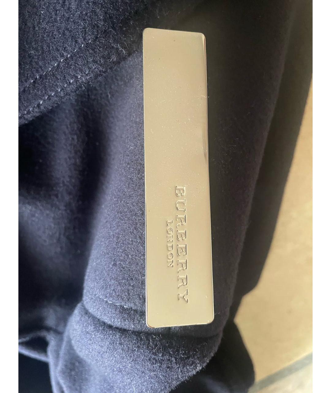 BURBERRY Темно-синее кашемировое пальто, фото 4