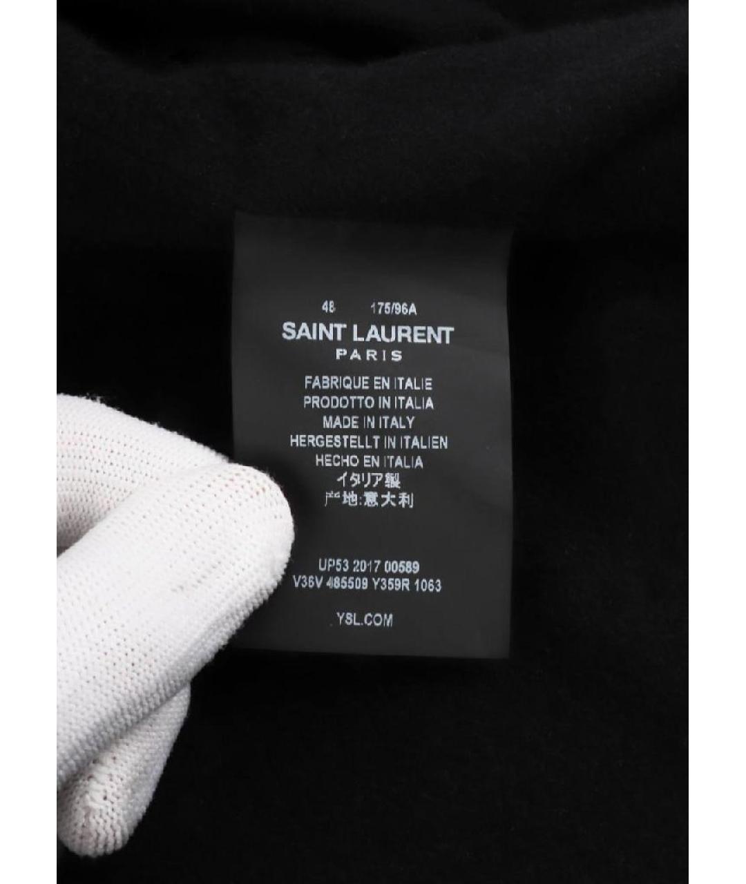 SAINT LAURENT Черная вискозная куртка, фото 8