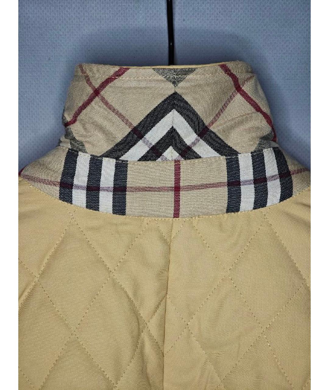 BURBERRY Бежевая хлопковая куртка, фото 3