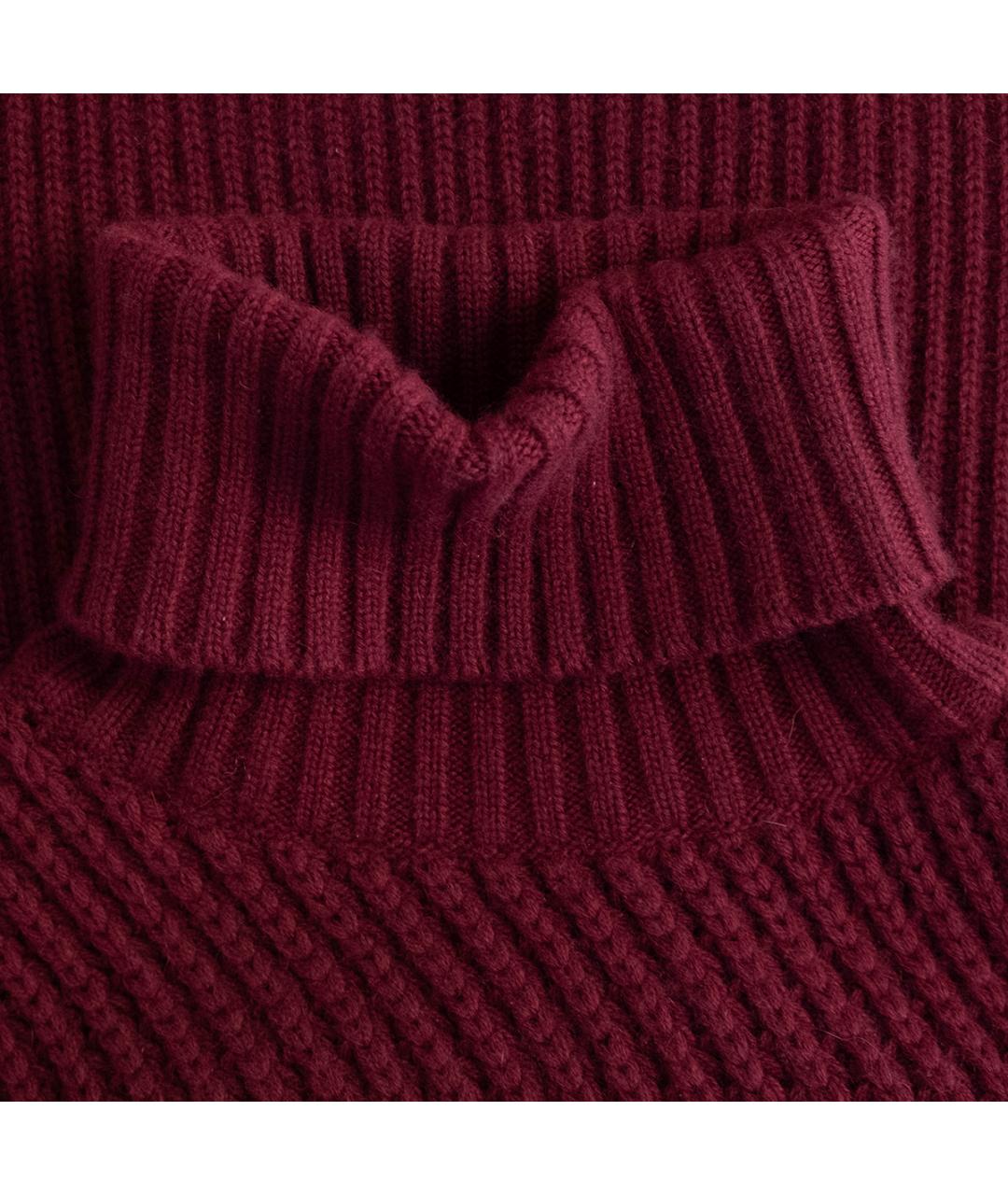 CELINE Бордовое кашемировое повседневное платье, фото 4