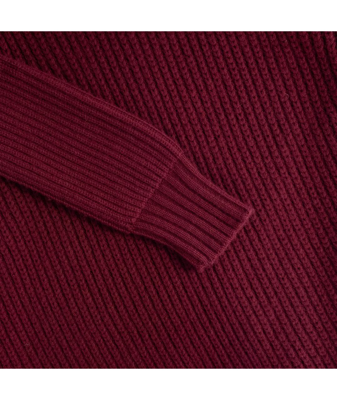 CELINE Бордовое кашемировое повседневное платье, фото 5