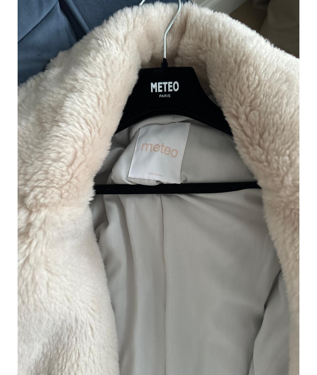 YVES SALOMON Бежевая полиэстеровая шуба, фото 2