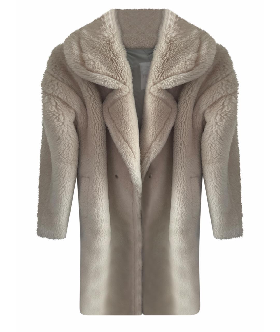 YVES SALOMON Бежевая полиэстеровая шуба, фото 1