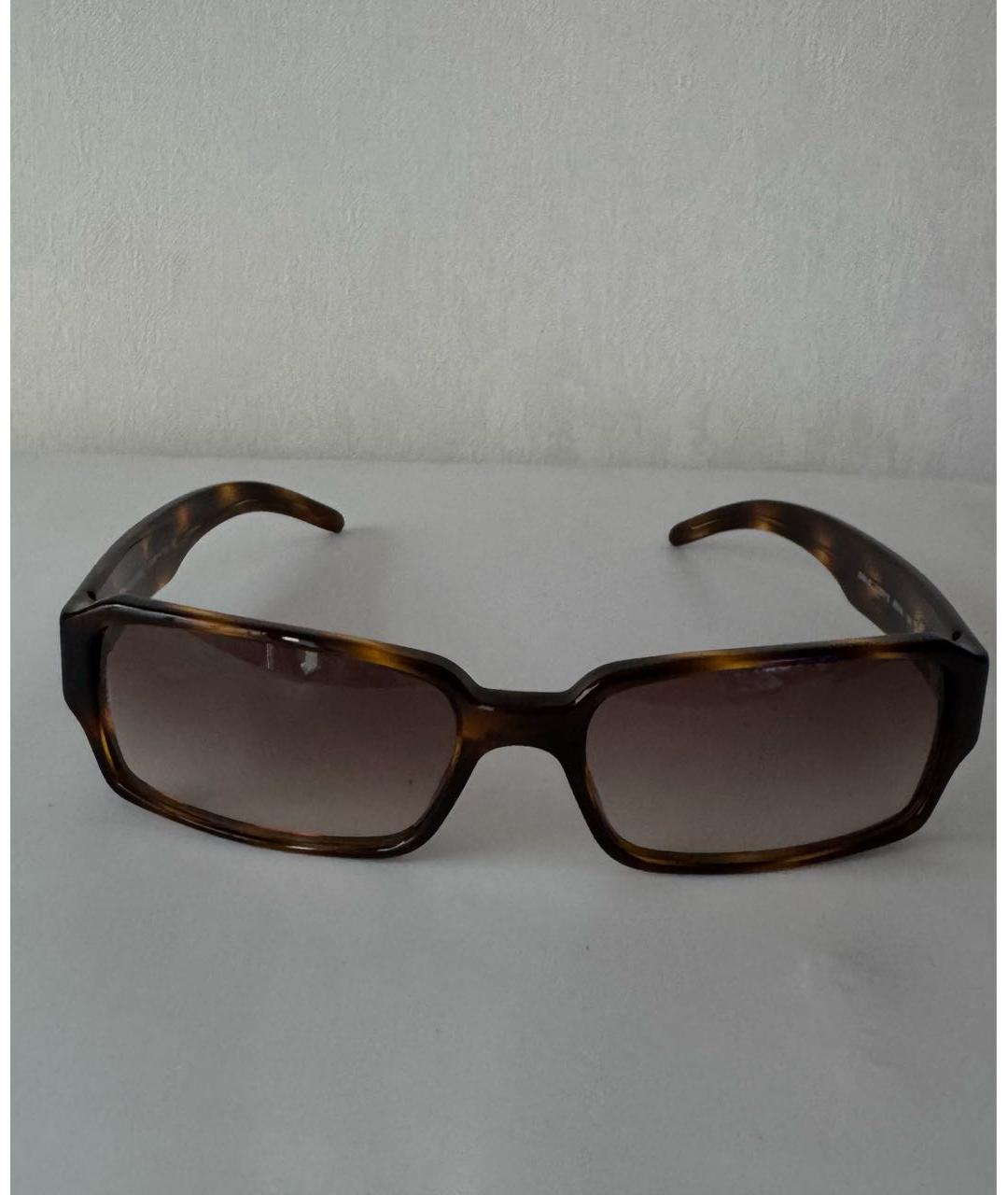 CHANEL Коричневые пластиковые солнцезащитные очки, фото 8