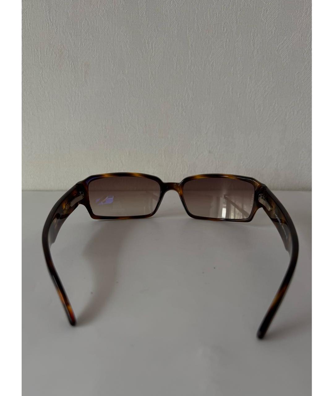 CHANEL Коричневые пластиковые солнцезащитные очки, фото 2