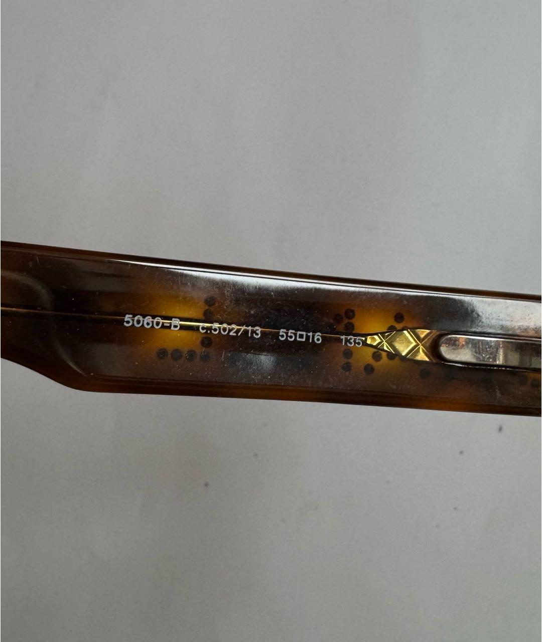 CHANEL Коричневые пластиковые солнцезащитные очки, фото 5