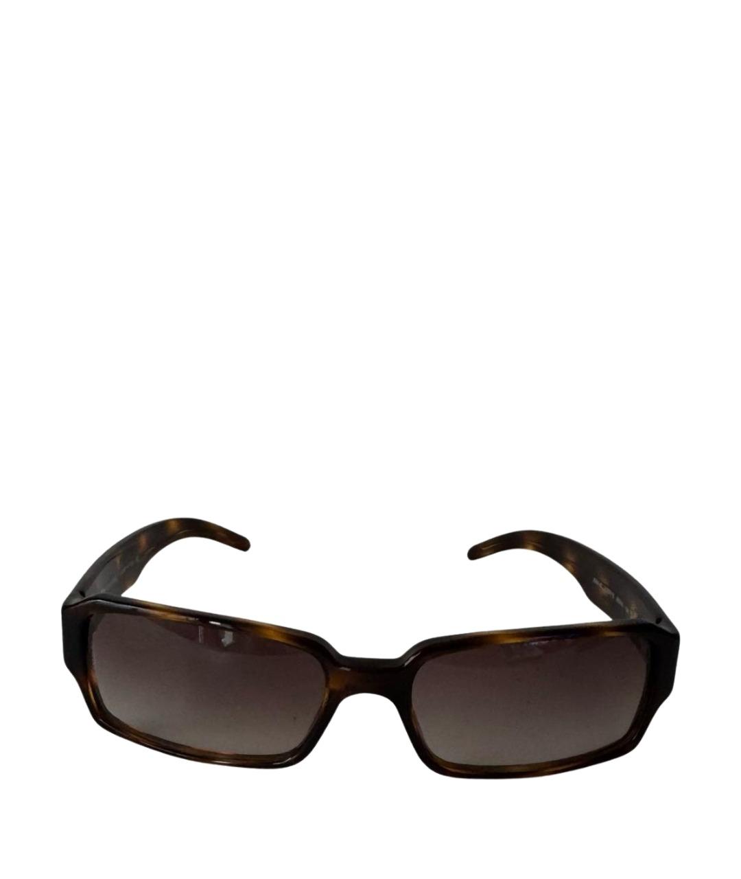 CHANEL Коричневые пластиковые солнцезащитные очки, фото 1