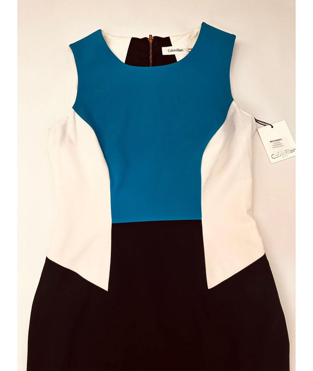 CALVIN KLEIN Мульти вискозное коктейльное платье, фото 3