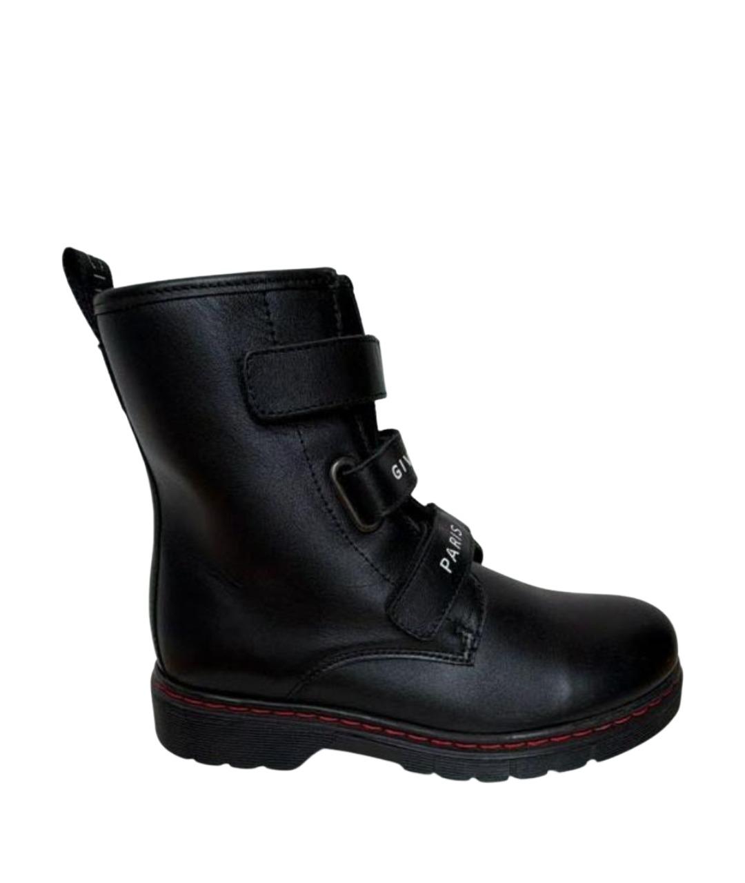 GIVENCHY Черные кожаные ботинки, фото 1