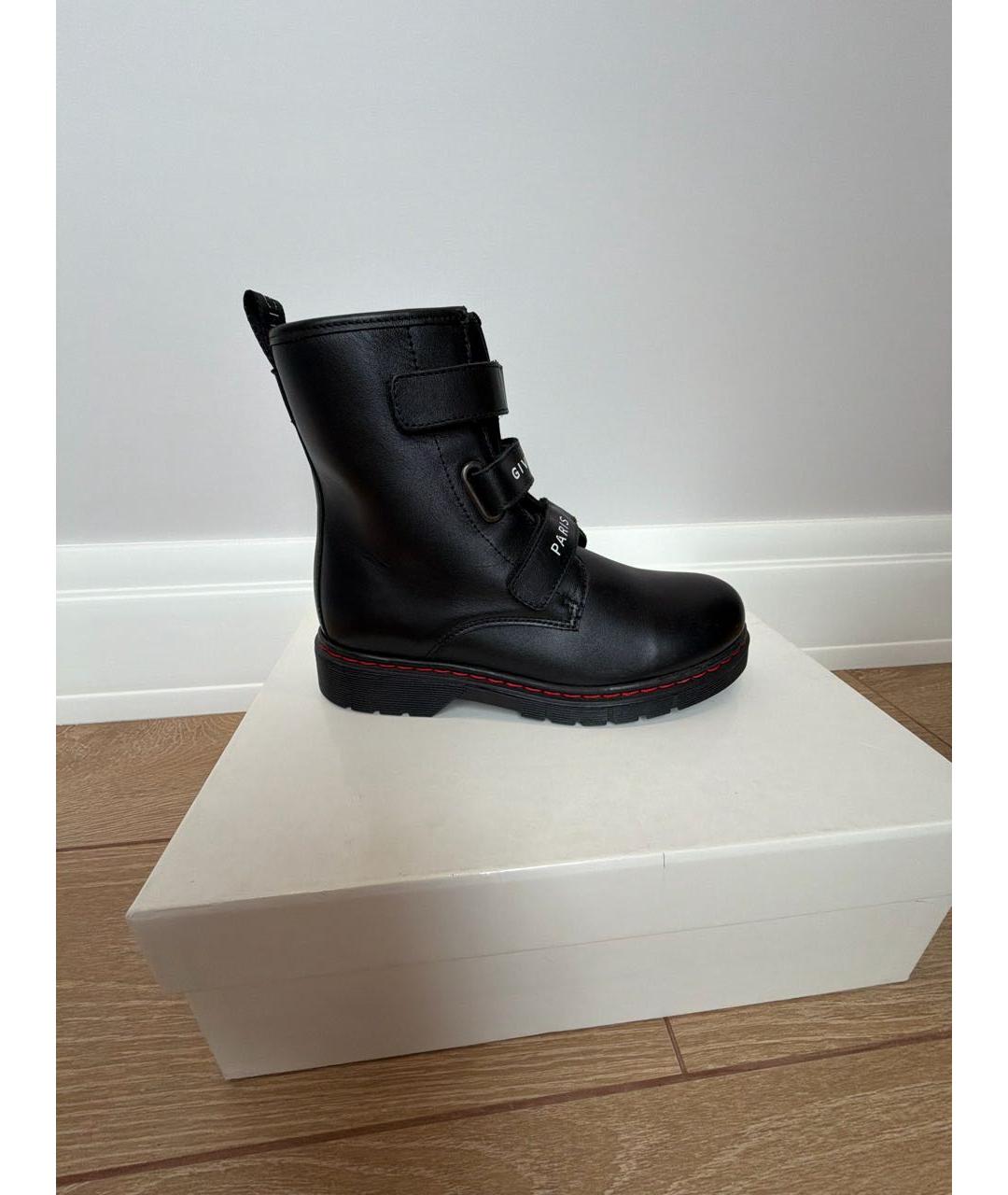 GIVENCHY Черные кожаные ботинки, фото 9