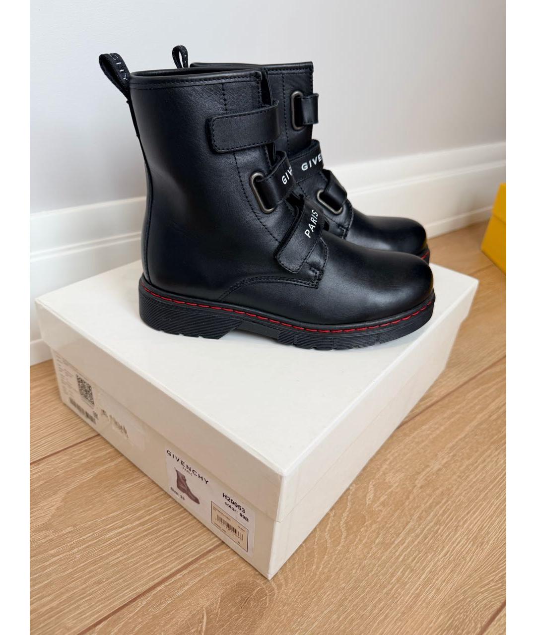 GIVENCHY Черные кожаные ботинки, фото 5