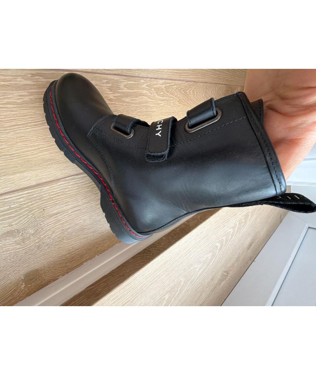 GIVENCHY Черные кожаные ботинки, фото 8