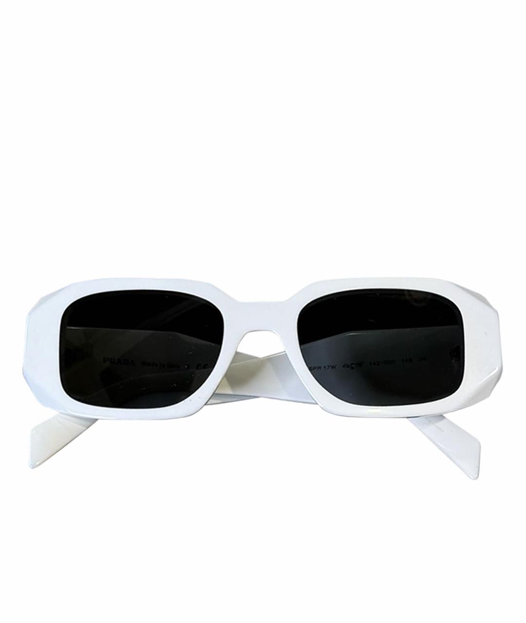 PRADA Белые пластиковые солнцезащитные очки, фото 1