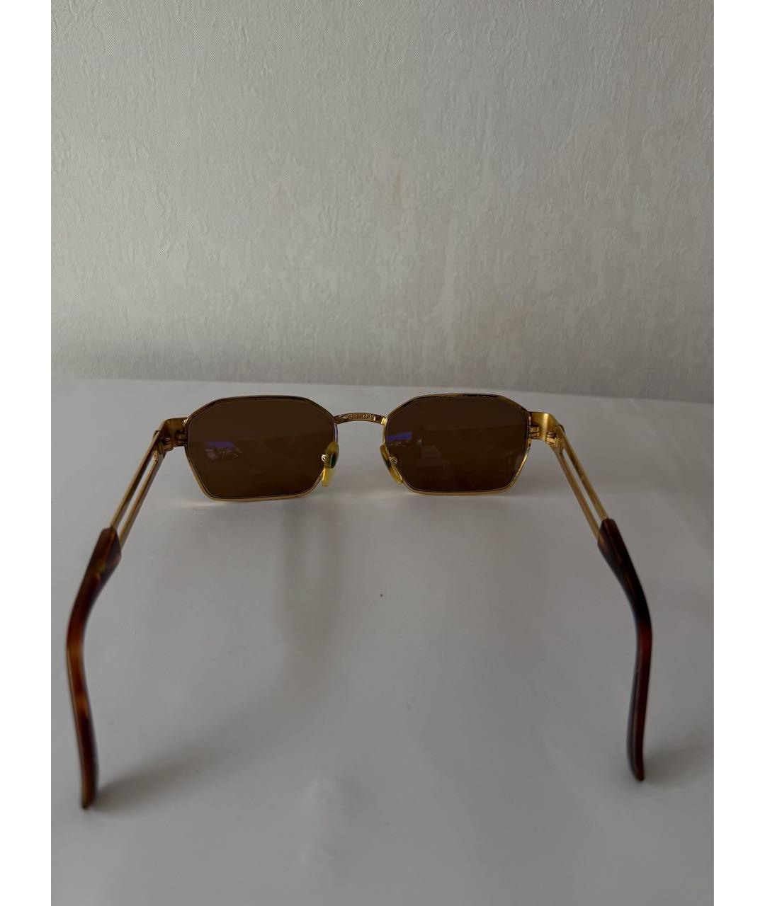 VERSACE Золотые металлические солнцезащитные очки, фото 2