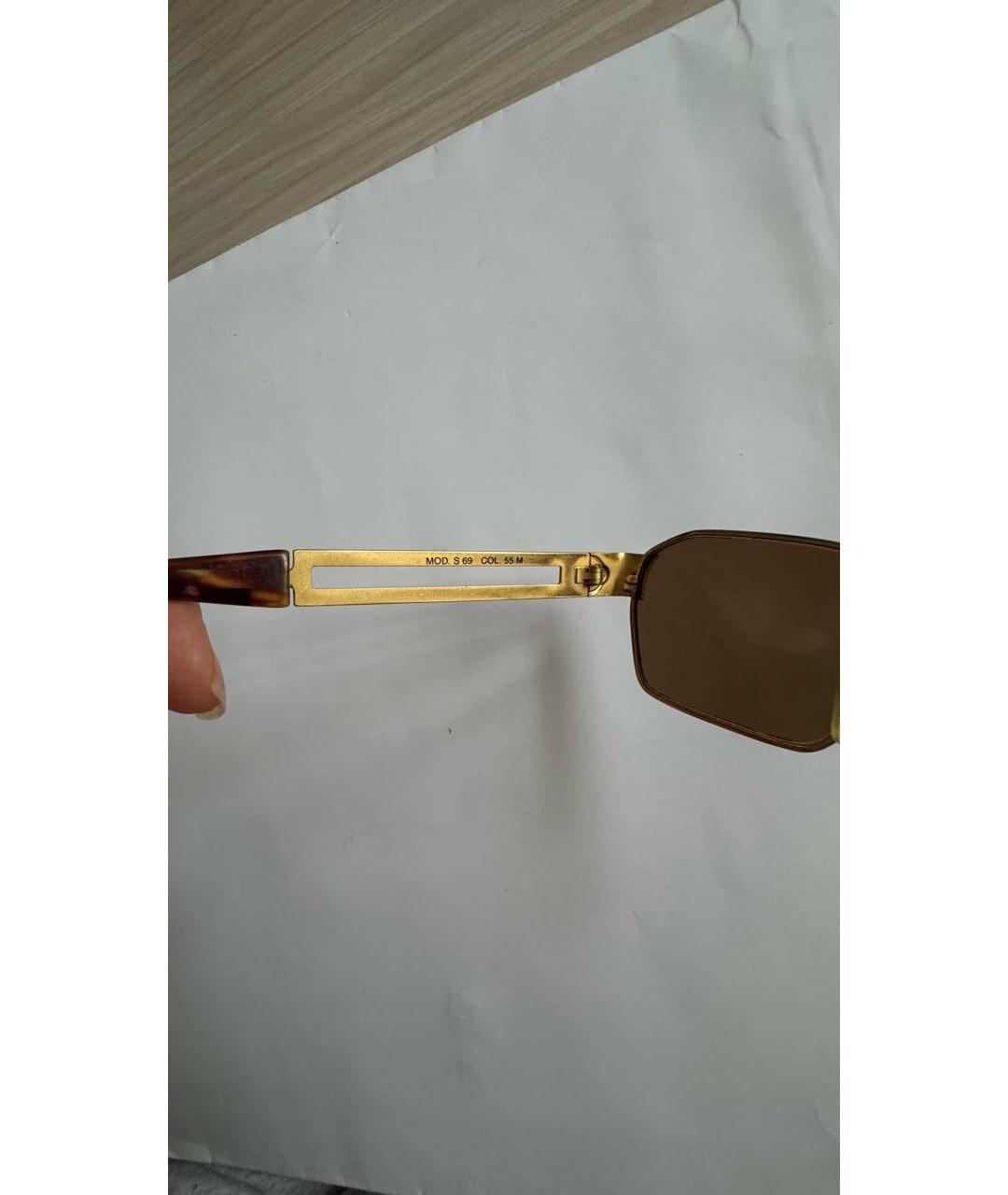 VERSACE Золотые металлические солнцезащитные очки, фото 6