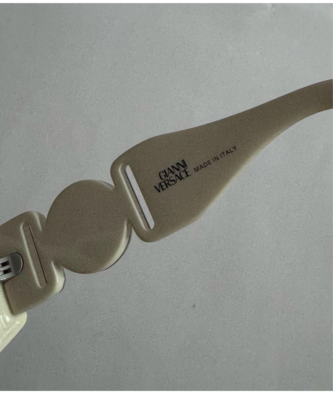 VERSACE Белые пластиковые солнцезащитные очки, фото 6