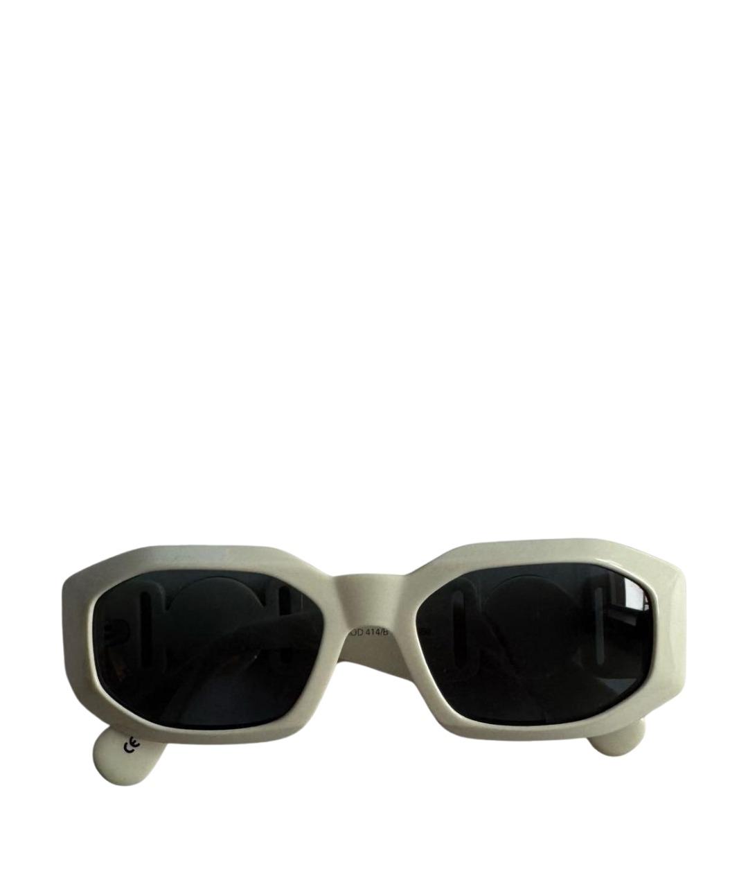 VERSACE Белые пластиковые солнцезащитные очки, фото 1