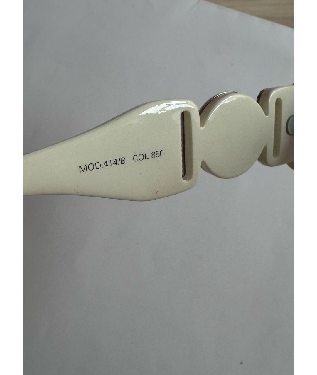 VERSACE Белые пластиковые солнцезащитные очки, фото 5