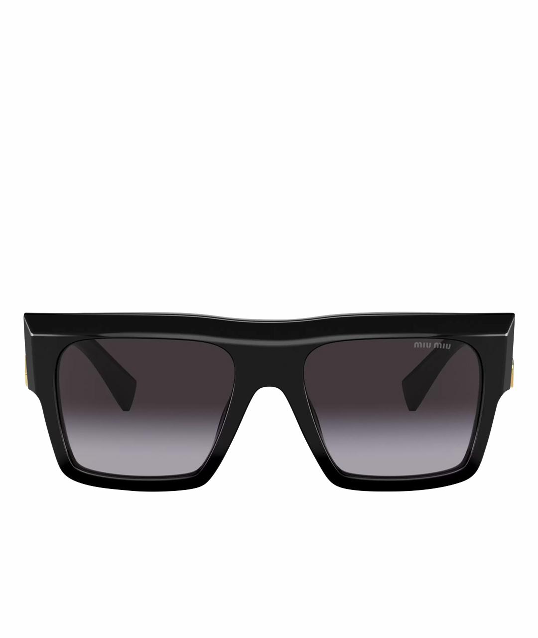 MIU MIU Черные пластиковые солнцезащитные очки, фото 1