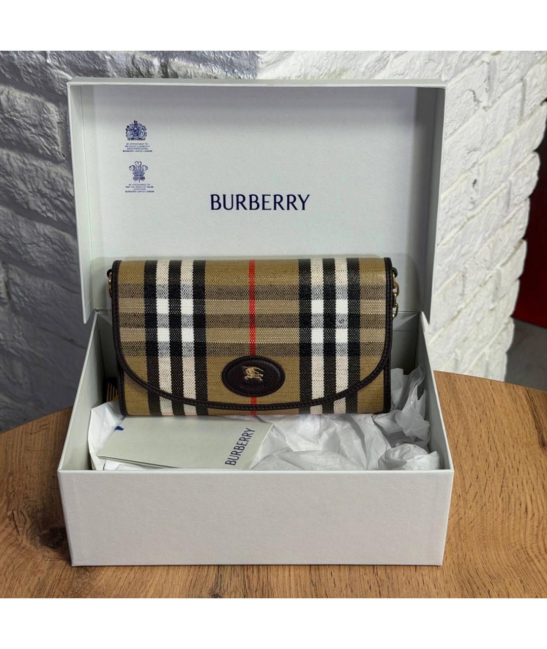 BURBERRY Бежевая сумка через плечо, фото 4