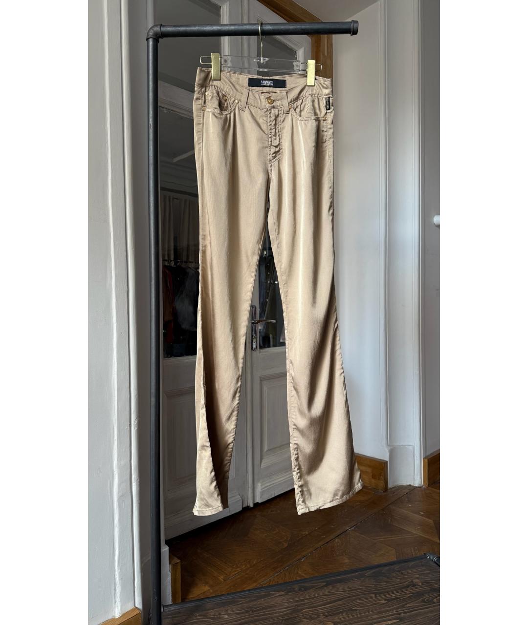 VERSACE Бежевые прямые джинсы, фото 7