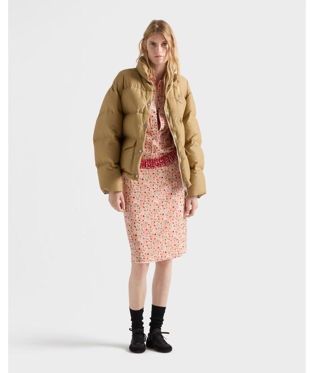 PRADA Горчичный пуховик, фото 2