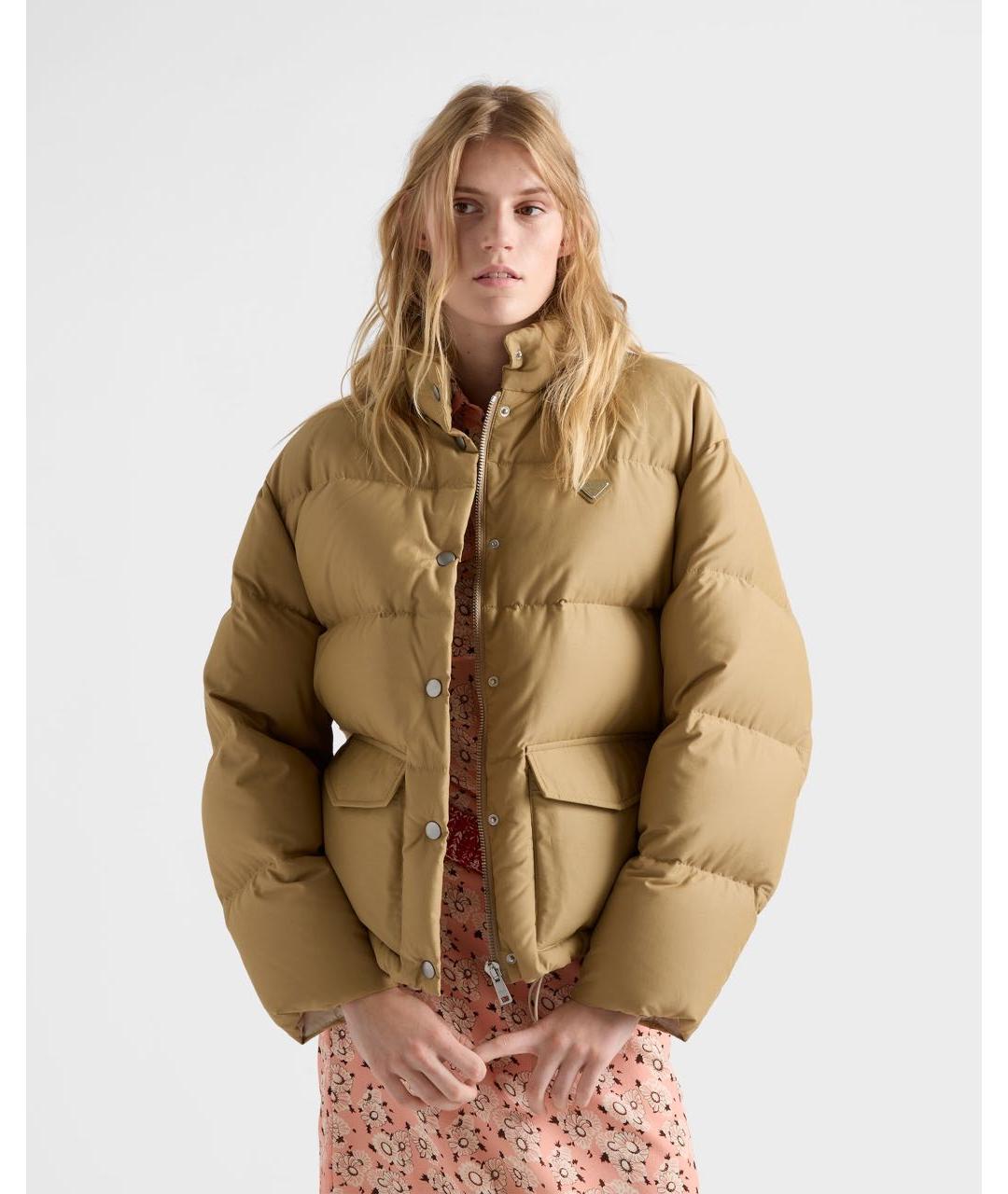 PRADA Горчичный пуховик, фото 4