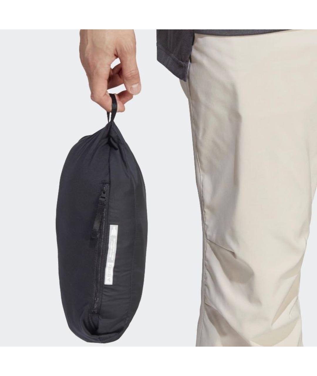 ADIDAS Черная полиамидовая куртка, фото 8