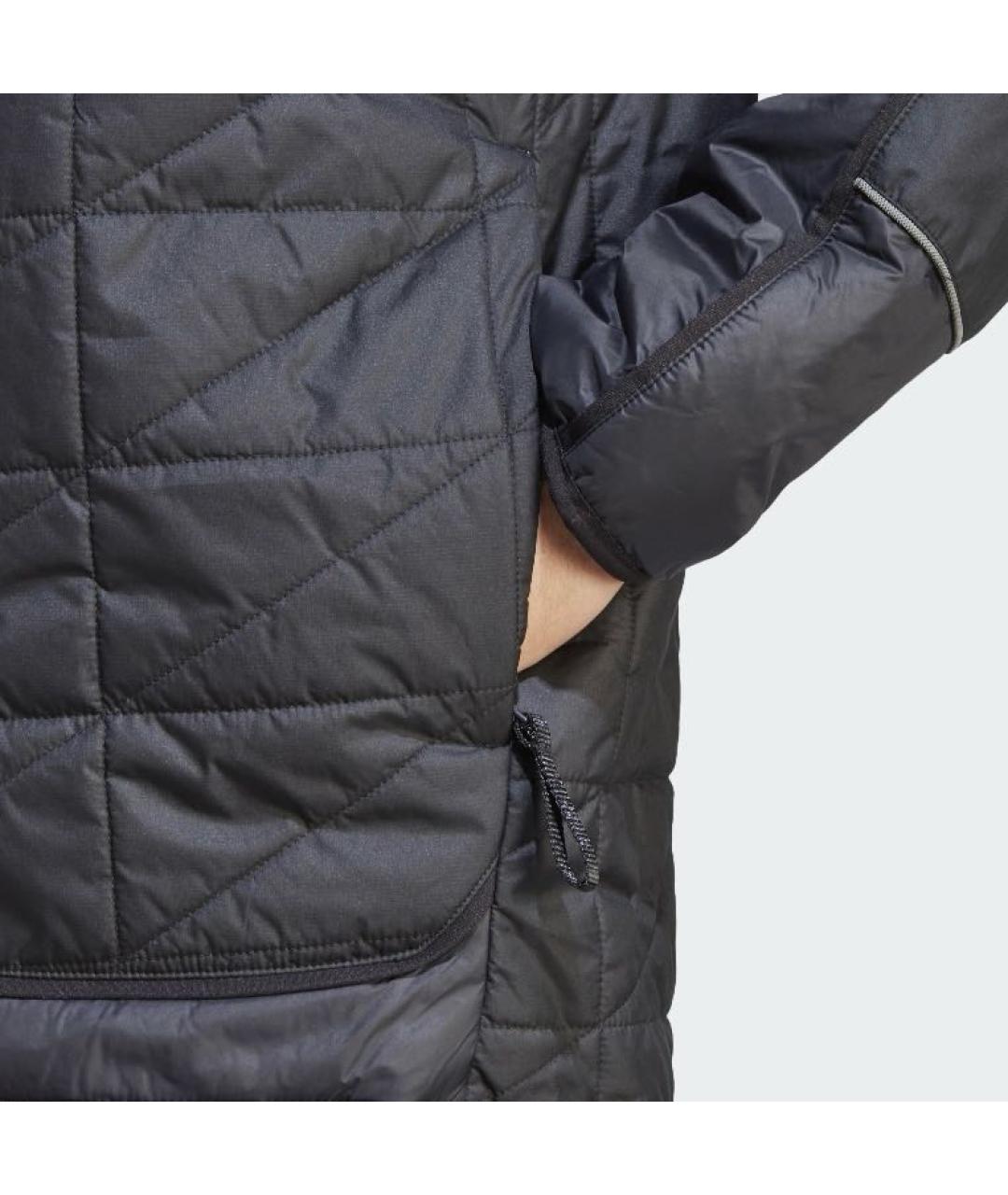 ADIDAS Черная полиамидовая куртка, фото 7