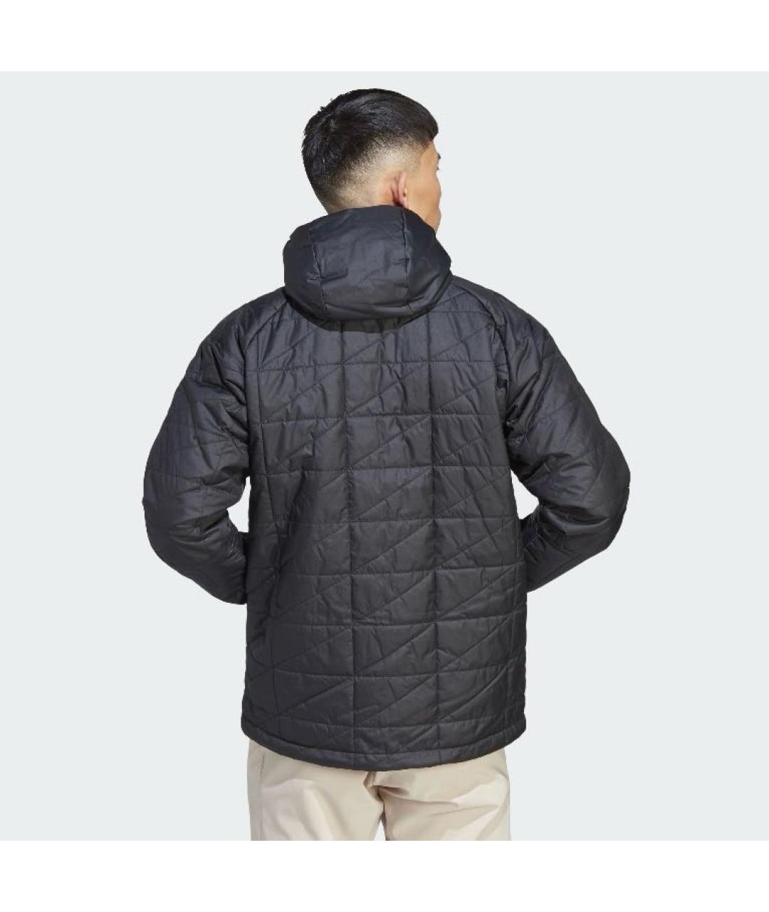 ADIDAS Черная полиамидовая куртка, фото 3